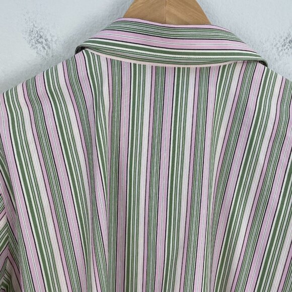 Eddie Bauer Womens Plus XXL Wrinkle Resistant Stripe Long Sleeve Shirt Top - Picture 7 of 9